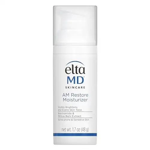 EltaMD AM Therapy Facial Moisturizer Lotion, Oil Free Face Moisturizer with Hyaluronic Acid, Hydrates and Moisturizes Skin, Lightweight Formula, Safe for Sensitive Skin, 1.7 oz Pump