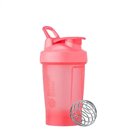 BlenderBottle Classic V2 Shaker Bottle Perfect for Protein Shakes and Pre Workout, 20-Ounce, Light Pink