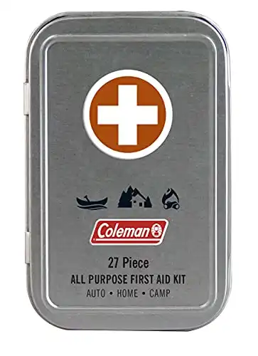 Coleman All Purpose Mini First Aid Kit Compact & Affordable Emergency Preparedness with First Aid Assortment 27 Pieces Travel Friendly