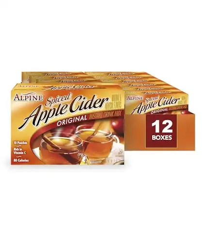 Alpine Spiced Cider Original Drink Mix, Apple Flavor, 120 Pouches