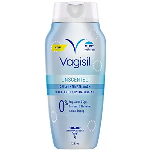 Vagisil Feminine Wash for Intimate Area Hygiene, pH Balanced and Gynecologist Tested, Unscented, 12 oz (Pack of 1)