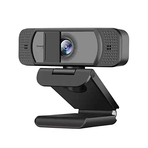 JETAKu Webcam HD 1080p-Streaming Webcam with Privacy Cover for Desktop Computer PC,100 Wide-Angle View with Stereo Microphone, USB Webcam Plug and Play,Low-Light Correction