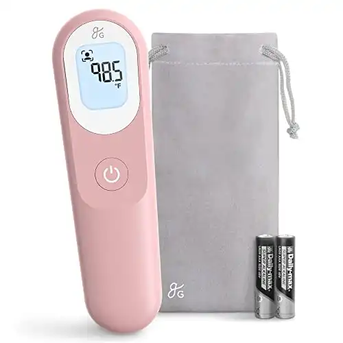 Greater Goods Digital Infrared Thermometer Forehead Thermometer for Kids and Adults, Blush Pink