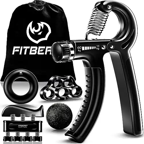 FitBeast Grip Strengthener Forearm Strengthener Hand Grips Strengthener Kit 5 Pack Adjustable Resistance