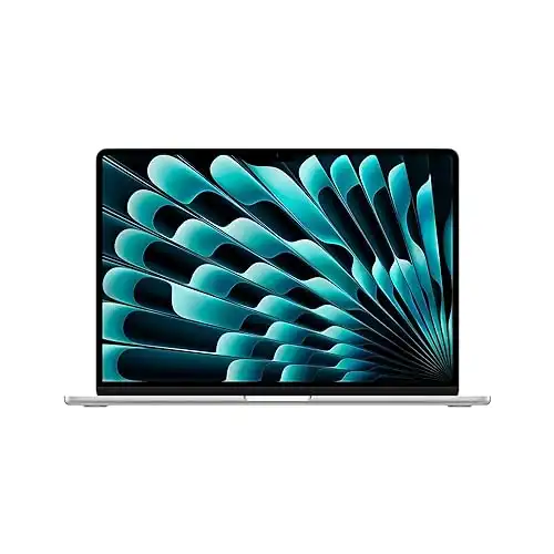 Apple 2023 MacBook Air Laptop with M2 chip: 15.3-inch Liquid Retina Display, 8GB Unified Memory, 256GB SSD Storage, 1080p FaceTime HD Camera, Touch ID. Works with iPhone/iPad; Silver