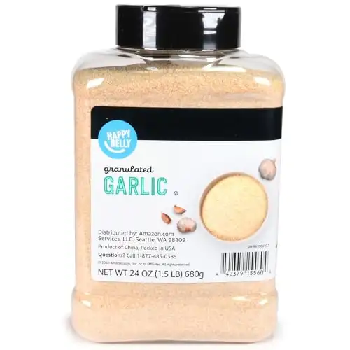 Amazon Brand - Happy Belly Granulated Garlic, 24 ounce