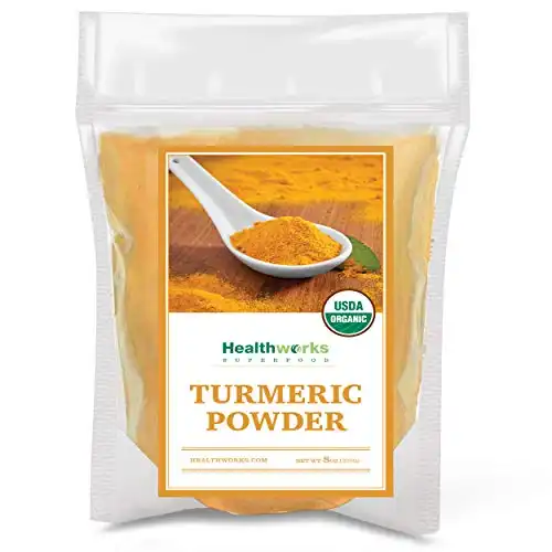 Healthworks Turmeric Powder (8 Ounces) | Ground Raw Organic | Curcumin & Antioxidants | Keto, Paleo, Vegan, Non-GMO