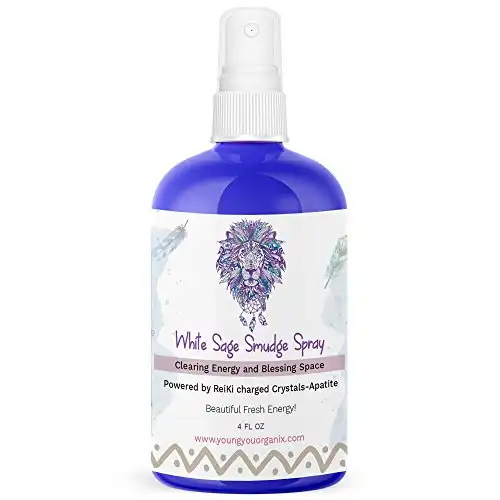 White Sage Smudge Spray for Cleansing Negative Energy. Infused with Spirits of Protection and Abundance. Best Alternative to Sage Smudge Sticks