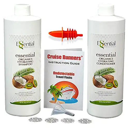 Cruise Runners Fake Shampoo Bottles Rum Runners for Cruise Hidden Alcohol Flask Liquor Containers Booze Smuggler 2-17.3oz