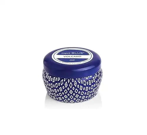 Capri Blue Volcano Scented Candle - Blue Mini Tin Jar Candle - Luxury Aromatherapy Candle with Soy Wax Blend (3 oz)