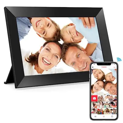 Frameo 10.1 Inch WiFi Digital Picture Frame, 1280×800 HD IPS Touch Screen Photo Frame Electronic, 32GB Memory, Auto-Rotate, Wall Mountable, Share Photos/Videos Instantly via Frameo App from Anywh...