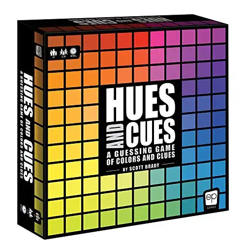 HUES and CUES - Vibrant Color Guessing Board Game for 3-10 Players Ages 8+, Connect Clues and Guess from 480 Color Squares