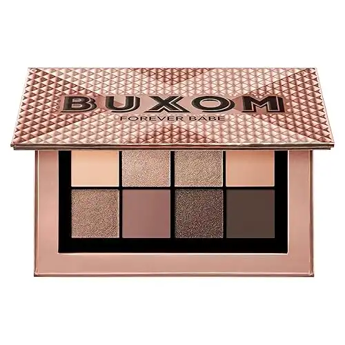 BUXOM Forever Babe Eyeshadow Palette, High Pigment Eyeshadow Palette, Long-Lasting, Primer-Infused Eyeshadows, Blendable, Cruelty Free