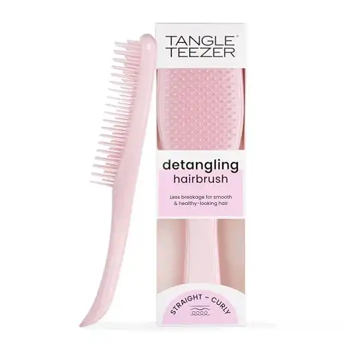 Tangle Teezer Ultimate Detangler Hairbrush for Wet & Dry Hair, Eliminates Knots & Reduces Breakage for All Hair Types, Millennial Pink