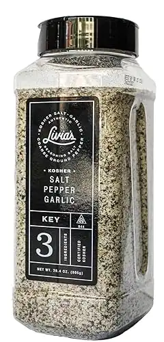 Livia's Seasoning - A Perfect Blend of Kosher Salt, Black Pepper & Garlic (SPG) | Transforms Steak, Chicken, & Fish into Mouthwatering Entrees | Delicious BBQ Rub & Spice for Sides | ...