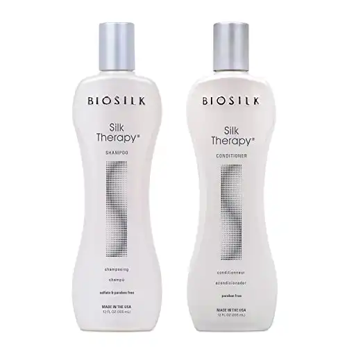 BIOSILK Silk Therapy Duo Set Shampoo and Conditioner 12 Fl Oz (Pack of 2)